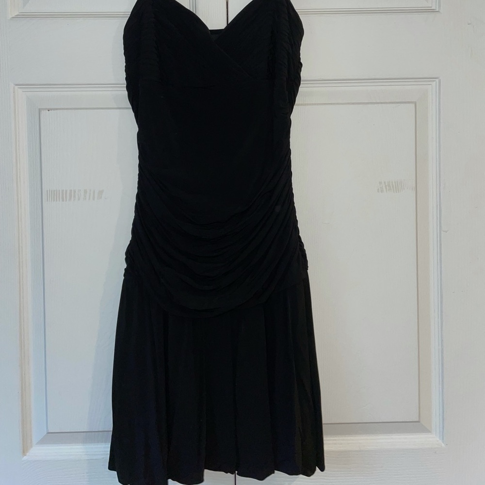 BCBGMaxazria black spaghetti strap dress